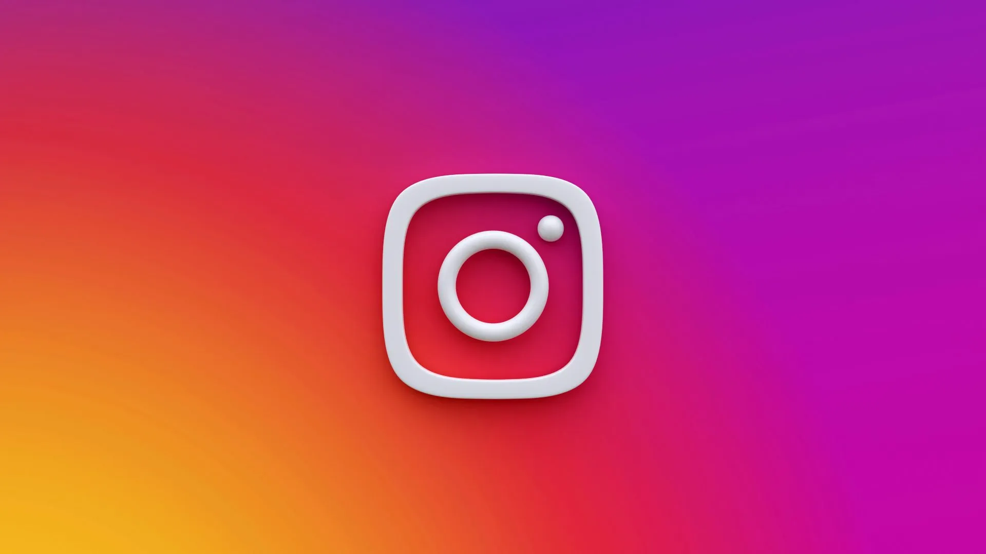 Logo de Instagram en tres dimensiones