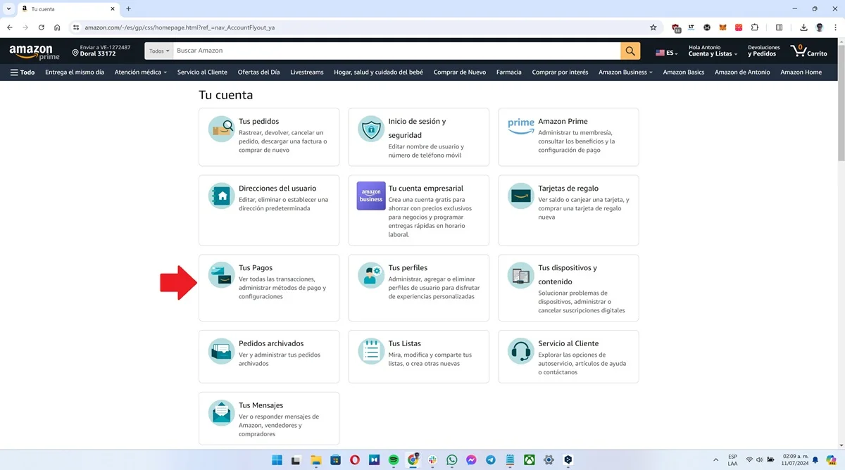Cómo eliminar una tarjeta de crédito o débito en Amazon