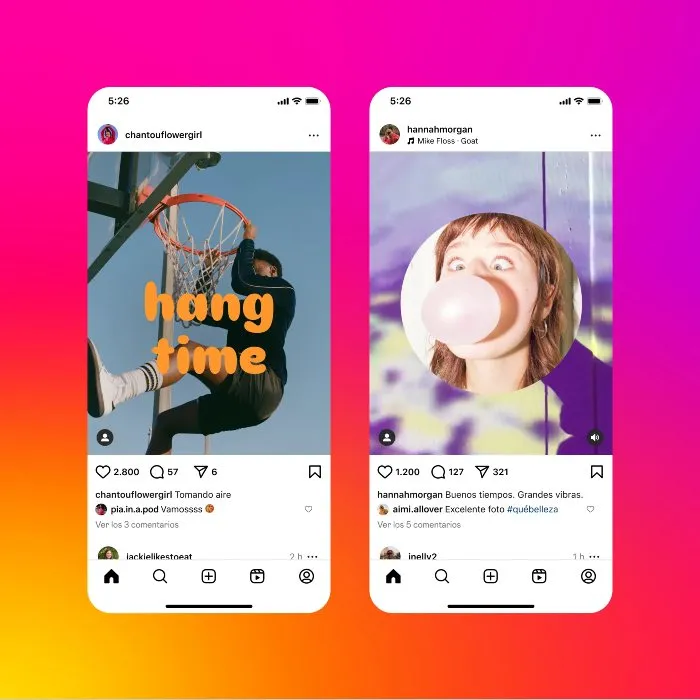 texto en fotografias instagram
