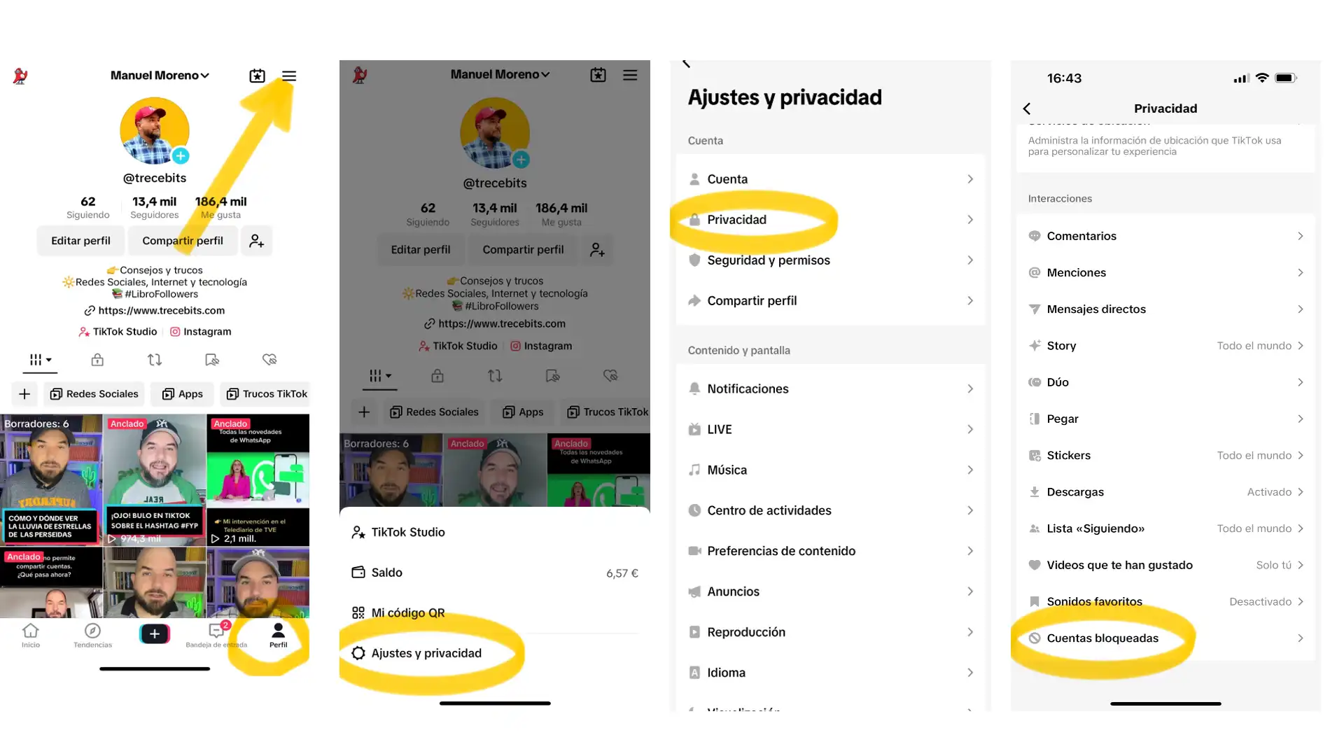 Así puedes ver tu lista de bloqueados en TikTok