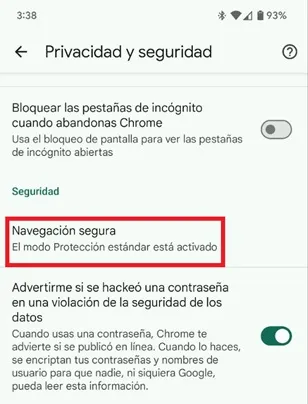 Navegación de Google