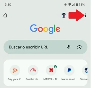 Menú de Google