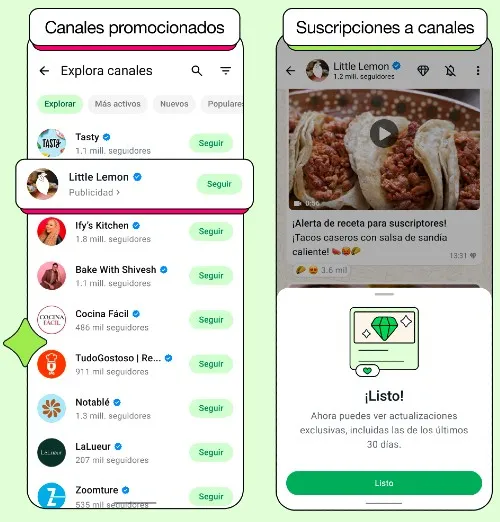 novedades canales whatsapp