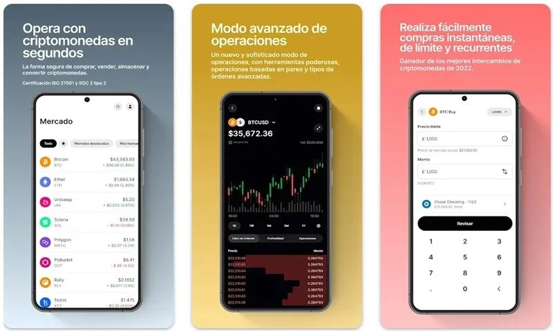 App de criptomonedas