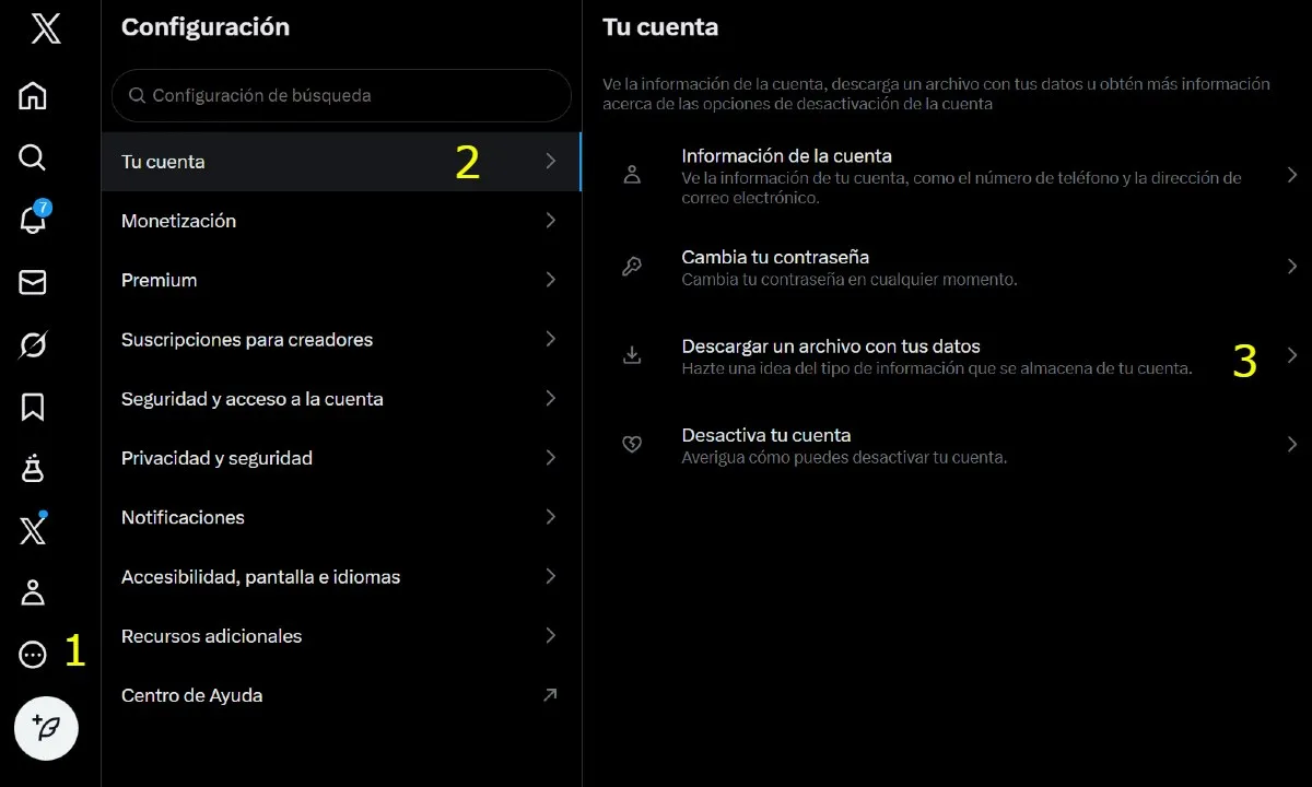 Cómo descargar datos desde versión web de Twitter