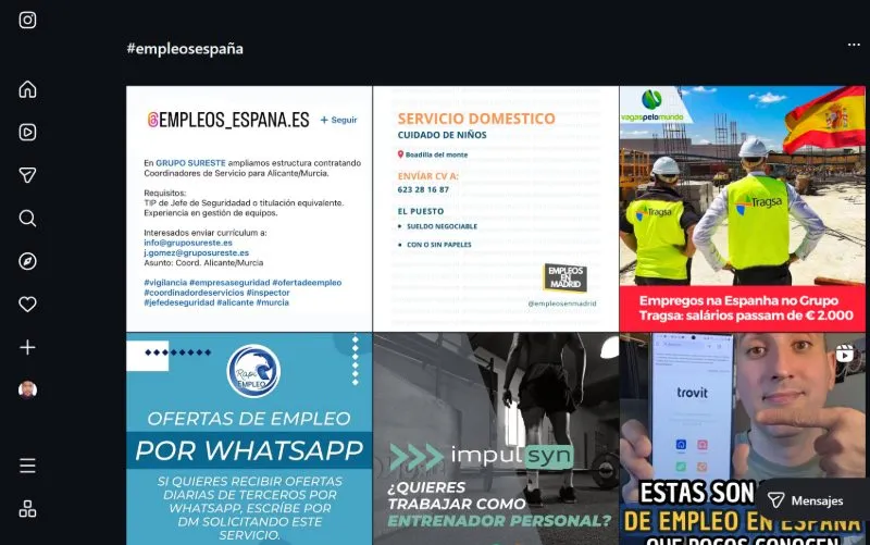 Red social Instagram para encontrar empleo