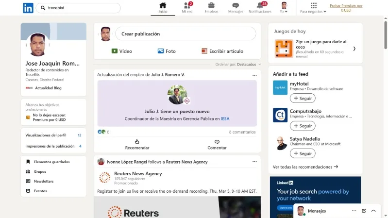 Red social LinkedIn para encontrar empleo