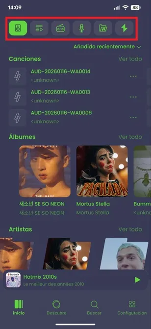 Funciones de Winamp