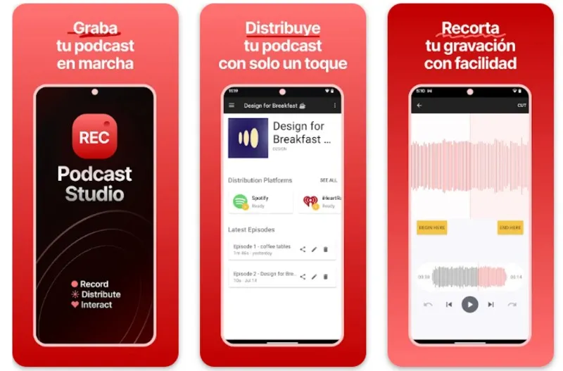 Podcast Studio apps para grabar videopodcast
