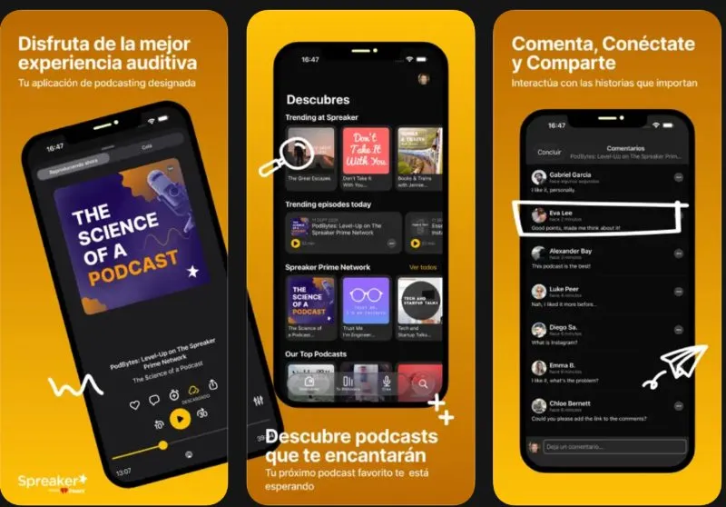 Spreakers podcasts apps para grabar videopodcast