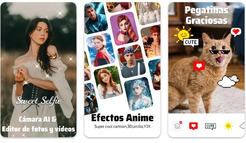 Sweet Selfie app para tomar mejores selfies