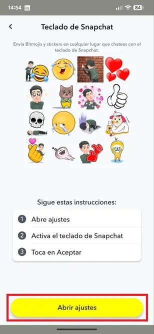 Ajustes del teclado