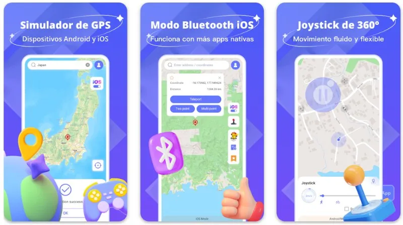 AnyGo app para falsear ubicación GPS