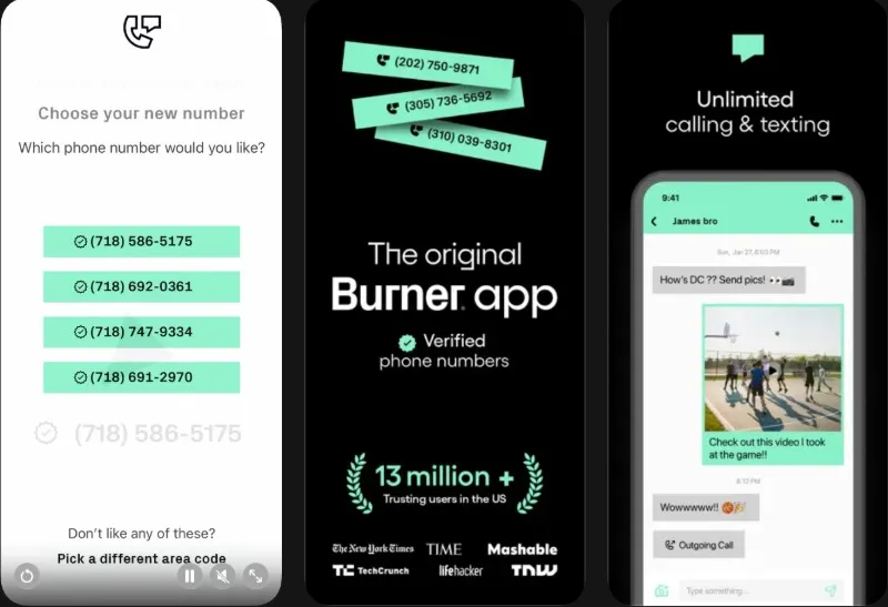 Burner app para tener una segunda línea de teléfono en el móvil
