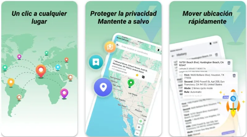 FlashGo app para falsear ubicación GPS