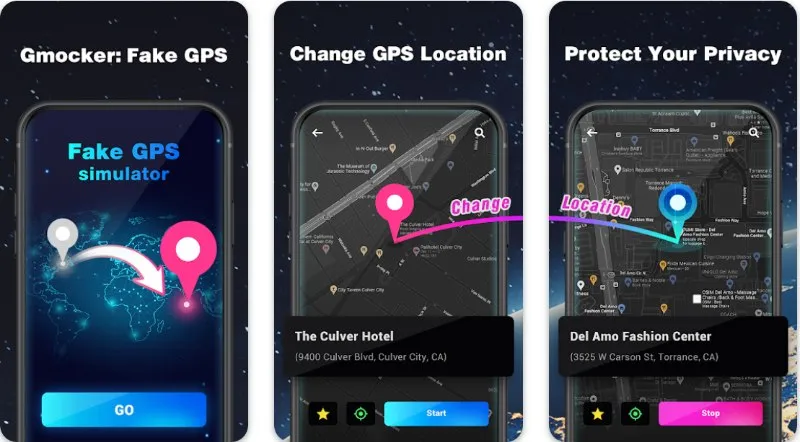 Gmocker app para falsear ubicación GPS