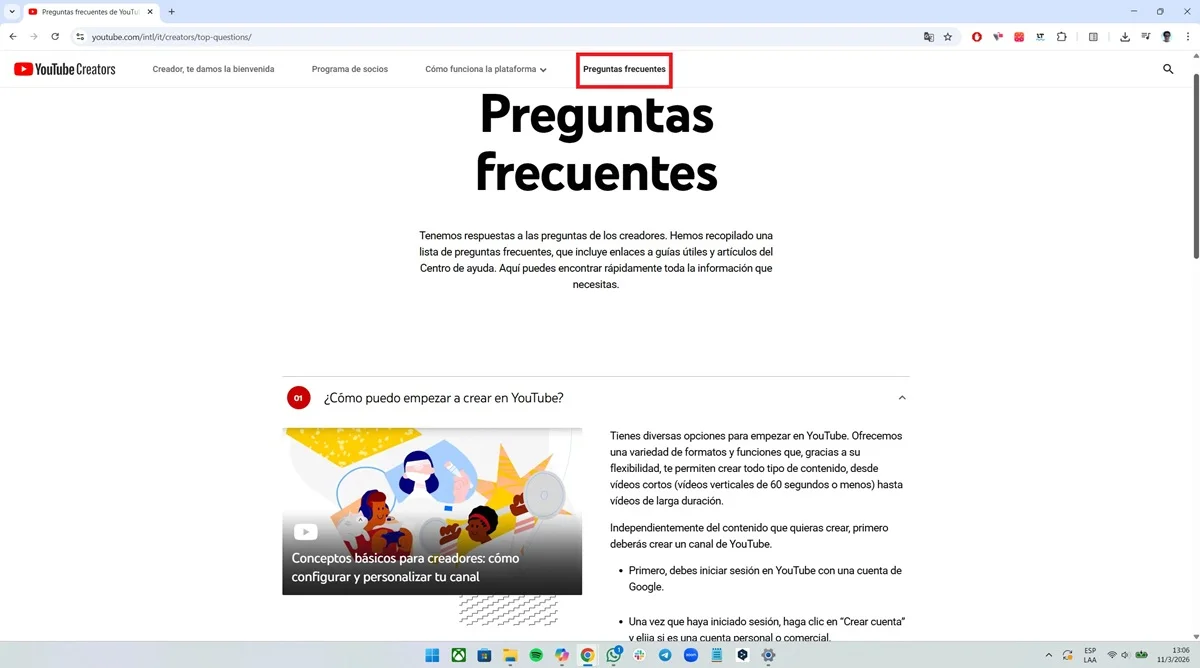 Preguntas de YouTube