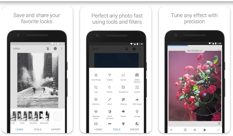 Snapseed app para fotógrafos y aficionados a la fotografía