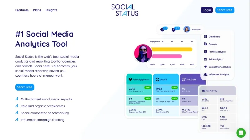 Social Status herramienta para analizar tu cuenta de Instagram