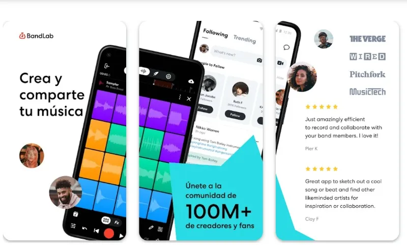 BandLab app para grabar vídeos musicales en casa