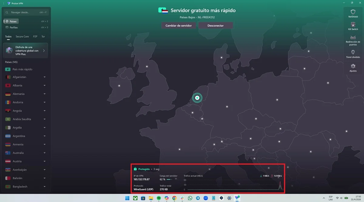 VPN activada