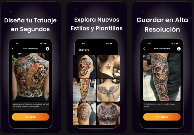 Generar de tatuajes IA app para ver cómo te lucen antes de hacértelo