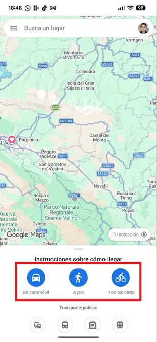 Opciones de Maps