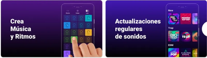 Groovepad app para crear música desde el móvil