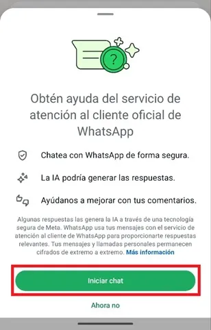 Chatear con un representante