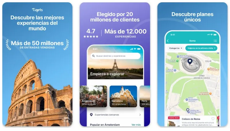 Tiqets app de museos