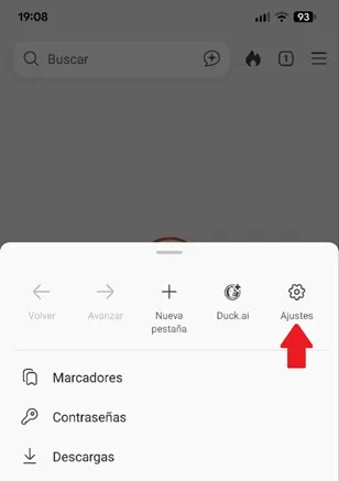 Configuración de DuckDuckGo