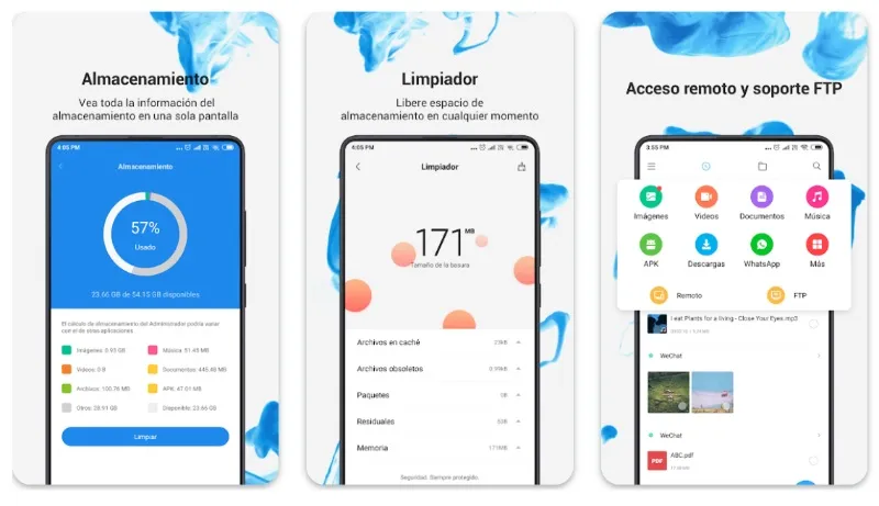 File Manager app liberar espacio en Android
