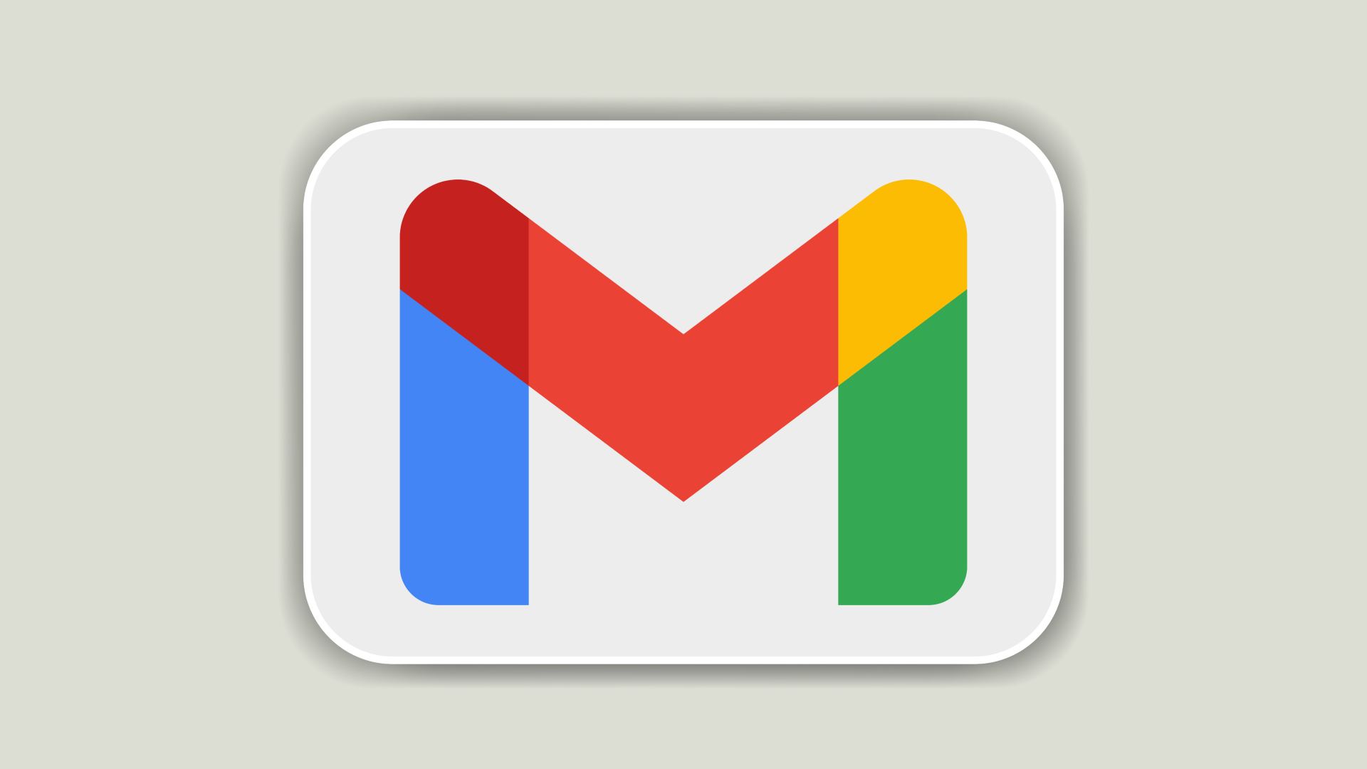 Logotipo de Gmail fondo beige