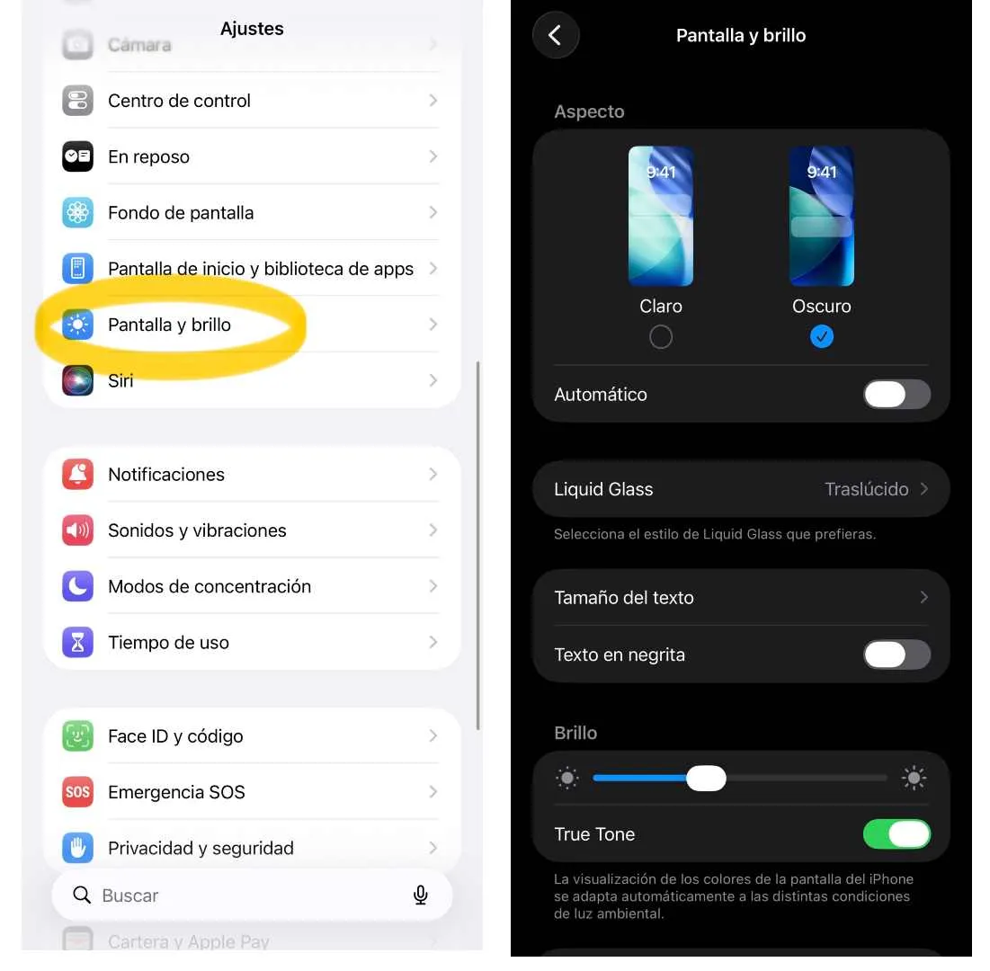 modo oscuro iOS pinterest