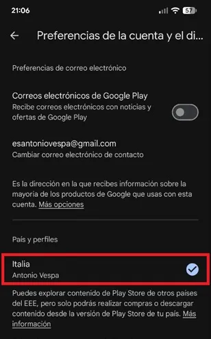 Cambiar país