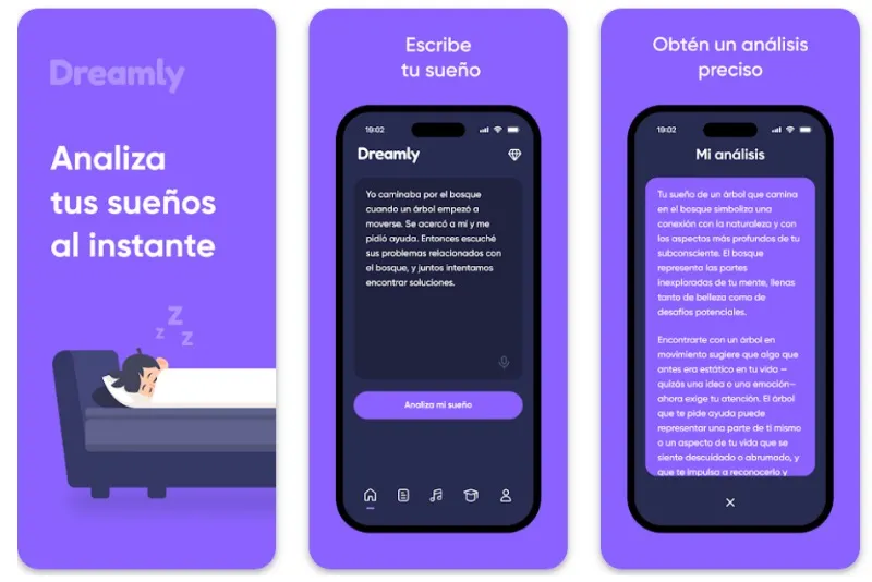 Dreamly app para interpretar sueños