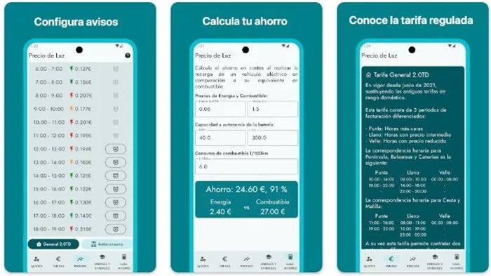 Control de electricidad
