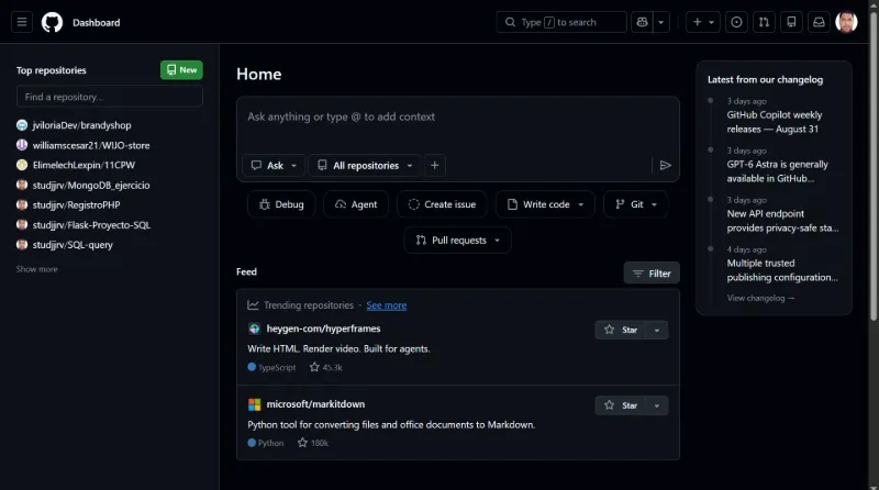 github herramienta web