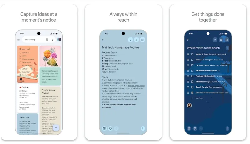 google keep app para escribir a mano en el móvil