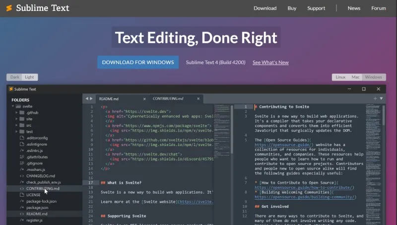 sublime text herramienta web
